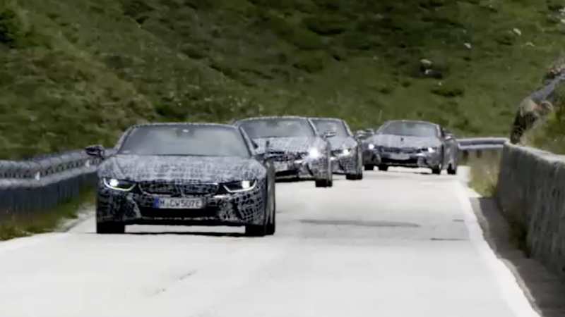 BMW teases the i8 Roadster yet again on twisty mountain roads